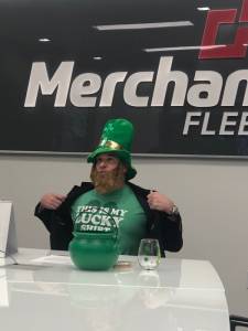 Brendan P. Keegan Dressed Up Like a Leprechaun for St. Patrick's Day