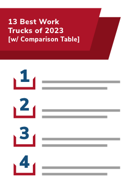 The Best Work Trucks of 2023 [Free Guide w/ Comparison Tables]
