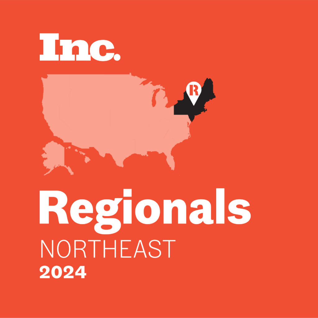 Map highlighting Northeast U.S. with text: "Inc. Regionals Northeast 2024" on an orange background.