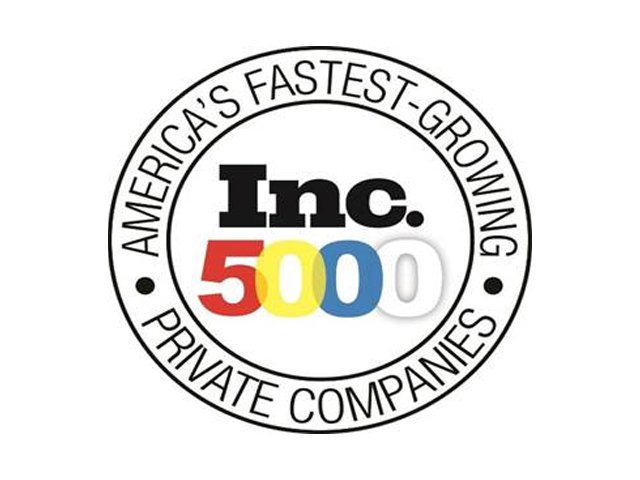 Logo reading "America's Fastest-Growing Private Companies: Inc. 5000" with colorful numbers inside a circle.