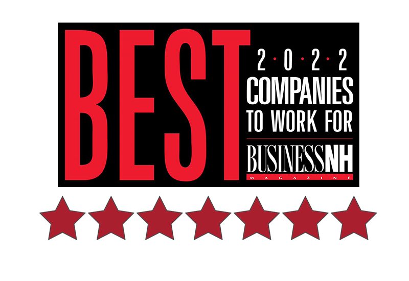 Best 2022 Companies to Work For" logo with six red stars below.