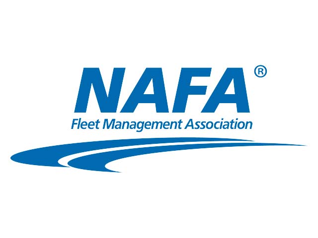 NAFA Fleet Management Association logo in blue with stylized curved lines beneath.